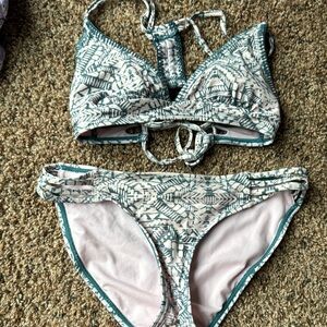 Xhilaration Teal and Pink Bikini Set